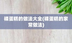 裸蛋糕的做法大全(裸蛋糕的家常做法)