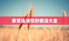 家常连汤饺的做法大全