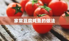 家常豆腐炖鱼的做法