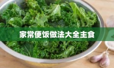 家常便饭做法大全主食