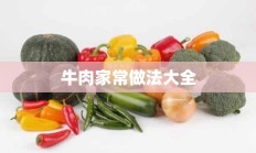 牛肉家常做法大全