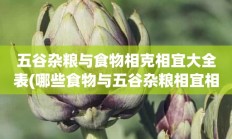 五谷杂粮与食物相克相宜大全表(哪些食物与五谷杂粮相宜相克)