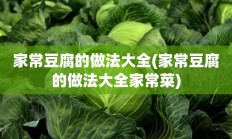 家常豆腐的做法大全(家常豆腐的做法大全家常菜)