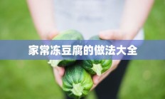 家常冻豆腐的做法大全