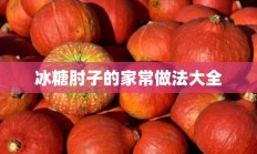 冰糖肘子的家常做法大全