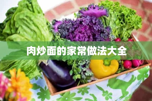 肉炒面的家常做法大全