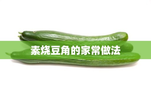 素烧豆角的家常做法