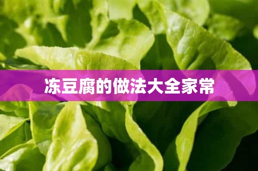 冻豆腐的做法大全家常