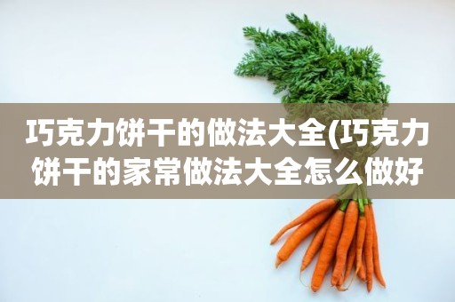 巧克力饼干的做法大全(巧克力饼干的家常做法大全怎么做好)