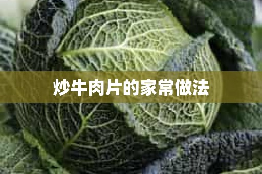 炒牛肉片的家常做法