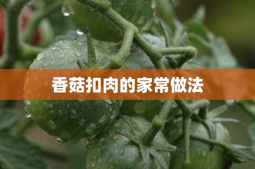 香菇扣肉的家常做法