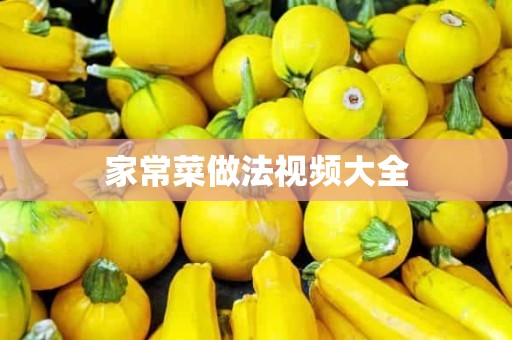 家常菜做法视频大全