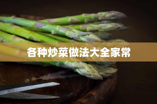 各种炒菜做法大全家常