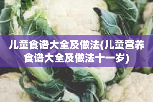 儿童食谱大全及做法(儿童营养食谱大全及做法十一岁)