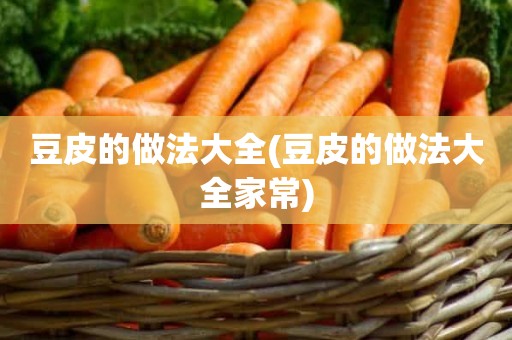 豆皮的做法大全(豆皮的做法大全家常)