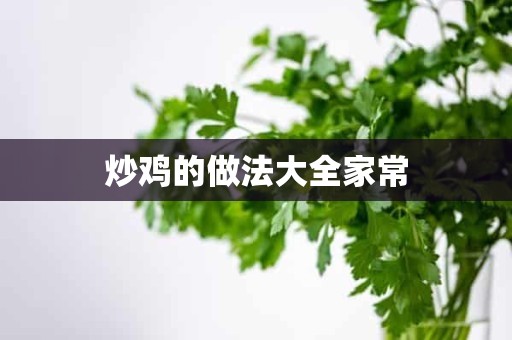 炒鸡的做法大全家常