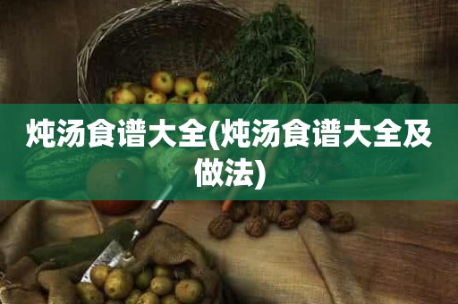 炖汤食谱大全(炖汤食谱大全及做法)