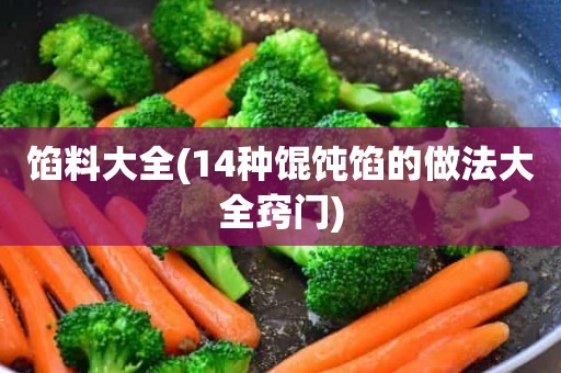 馅料大全(14种馄饨馅的做法大全窍门)