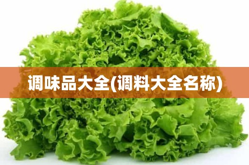 调味品大全(调料大全名称)