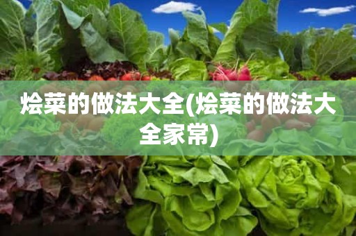 烩菜的做法大全(烩菜的做法大全家常)