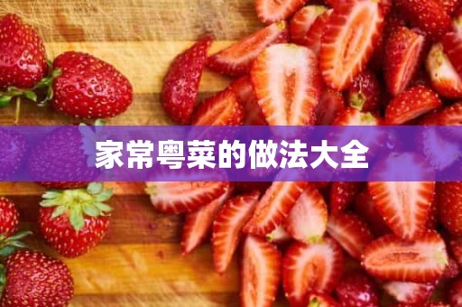 家常粤菜的做法大全