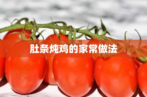 肚条炖鸡的家常做法