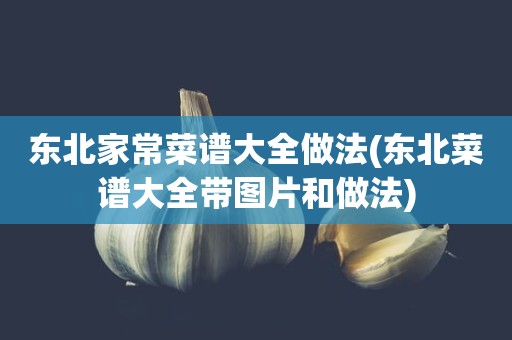 东北家常菜谱大全做法(东北菜谱大全带图片和做法)