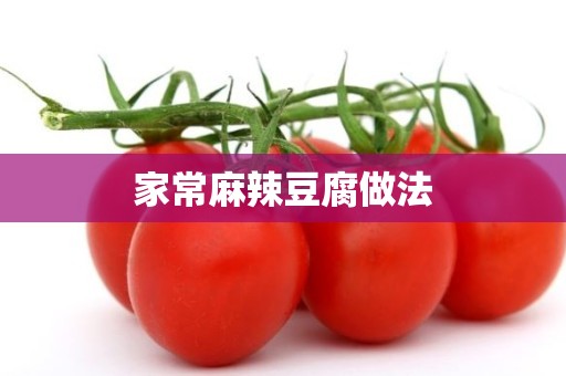 家常麻辣豆腐做法