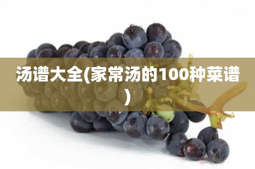 汤谱大全(家常汤的100种菜谱)