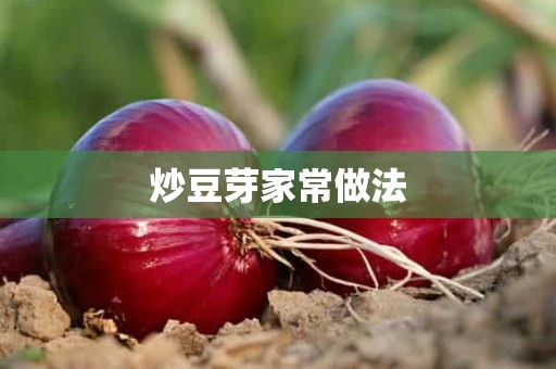 炒豆芽家常做法