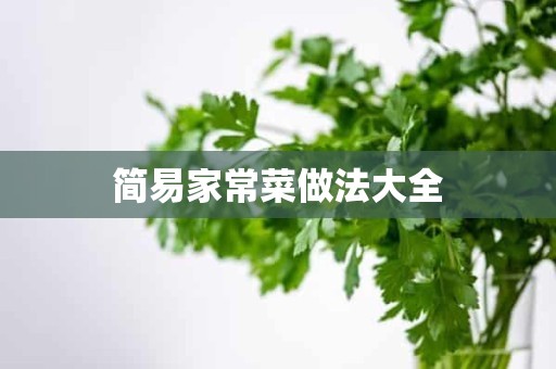 简易家常菜做法大全