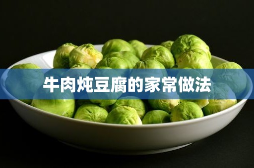 牛肉炖豆腐的家常做法