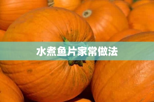 水煮鱼片家常做法