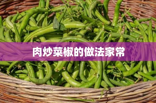 肉炒菜椒的做法家常