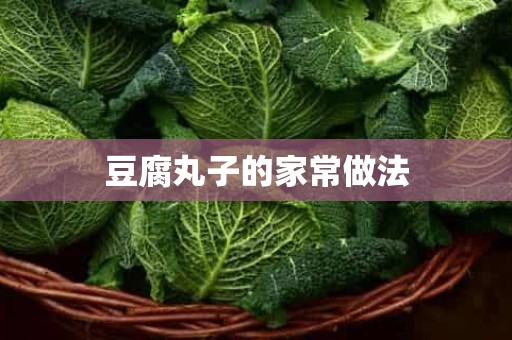 豆腐丸子的家常做法