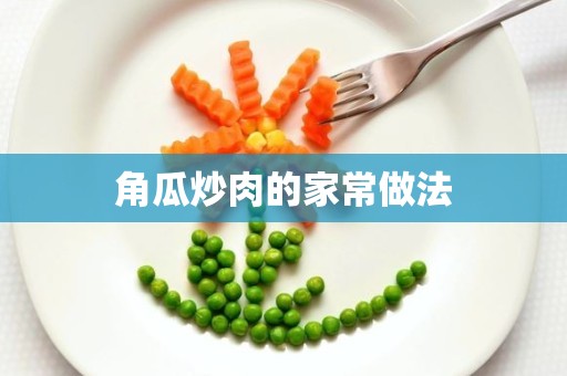 角瓜炒肉的家常做法