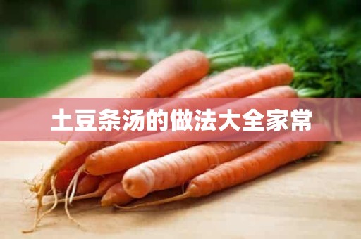 土豆条汤的做法大全家常