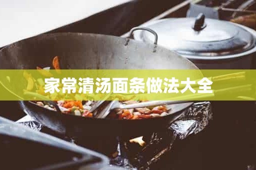 家常清汤面条做法大全