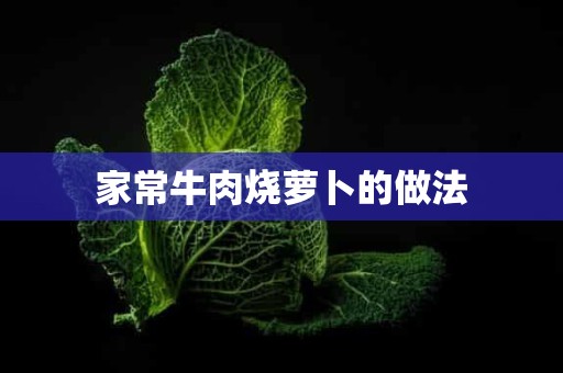 家常牛肉烧萝卜的做法