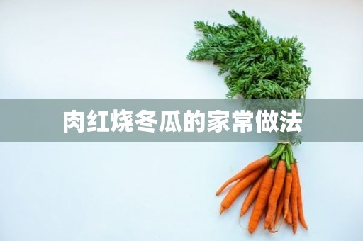 肉红烧冬瓜的家常做法