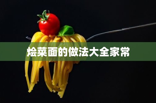 烩菜面的做法大全家常