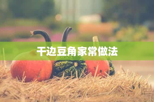 干边豆角家常做法