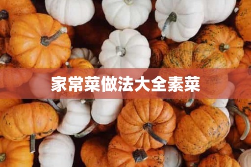 家常菜做法大全素菜