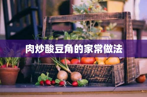 肉炒酸豆角的家常做法