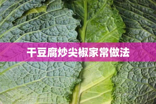 干豆腐炒尖椒家常做法