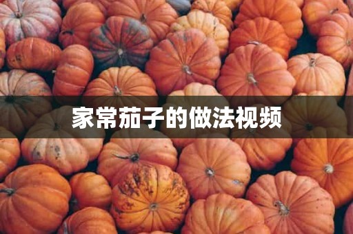 家常茄子的做法视频