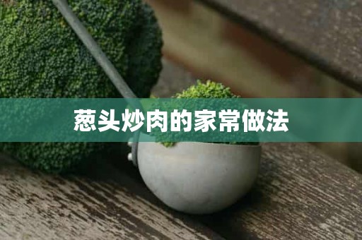 葱头炒肉的家常做法