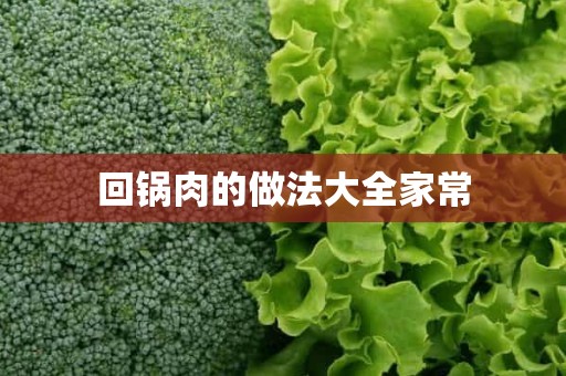 回锅肉的做法大全家常