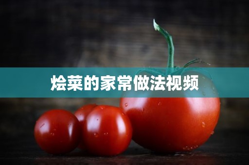 烩菜的家常做法视频