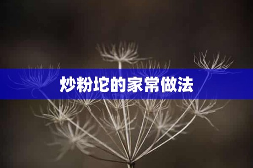 炒粉坨的家常做法